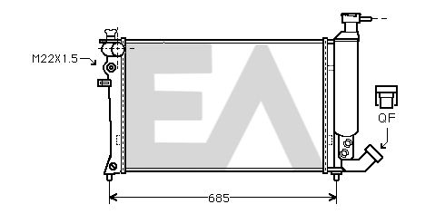 31R10013 EACLIMA Радиатор, охлаждение двигателя