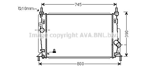 MZ2237 AVA QUALITY COOLING Радиатор, охлаждение двигателя