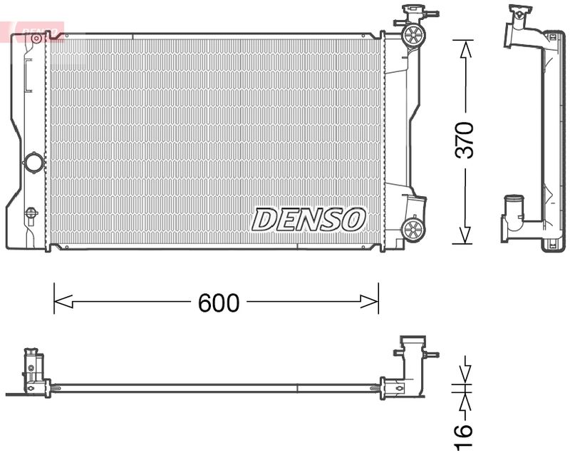 DRM50091 DENSO Радиатор, охлаждение двигателя