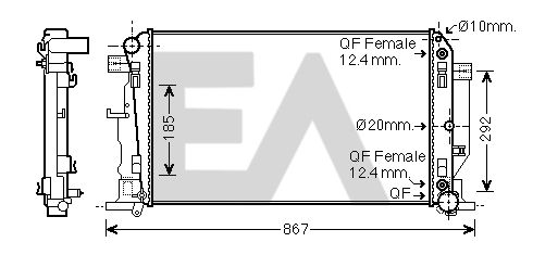 31R50089 EACLIMA Радиатор, охлаждение двигателя