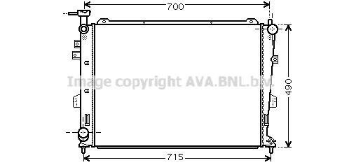 KA2103 AVA QUALITY COOLING Радиатор, охлаждение двигателя