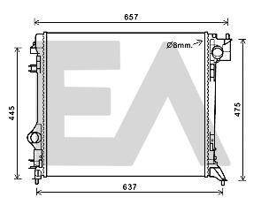 31R18192 EACLIMA Радиатор, охлаждение двигателя