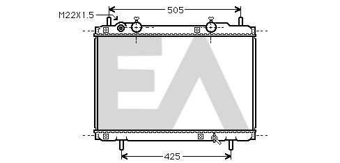 31R25036 EACLIMA Радиатор, охлаждение двигателя