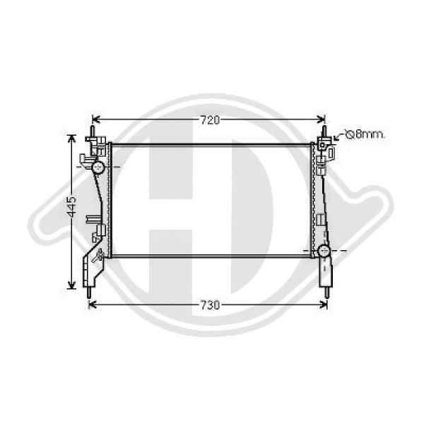 DCM1739 DIEDERICHS Радиатор, охлаждение двигателя