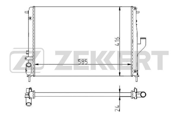 MK1083 ZEKKERT Радиатор, охлаждение двигателя