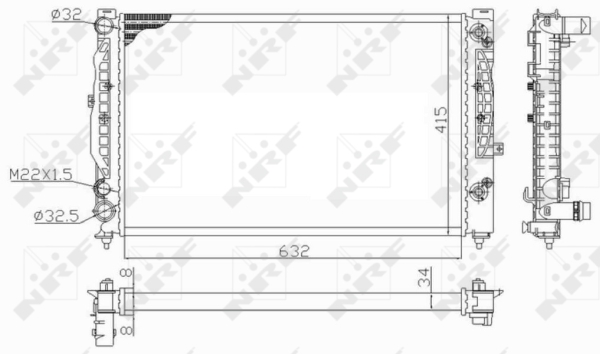 WG1723634 WILMINK GROUP Радиатор, охлаждение двигателя