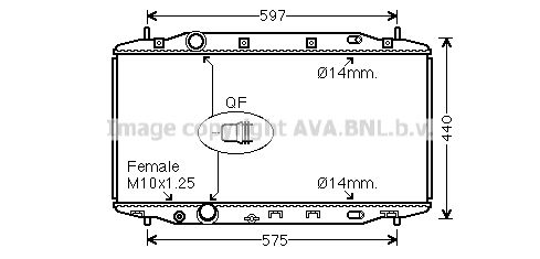 HD2303 AVA QUALITY COOLING Радиатор, охлаждение двигателя