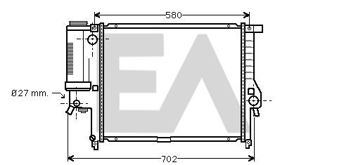 31R07066 EACLIMA Радиатор, охлаждение двигателя