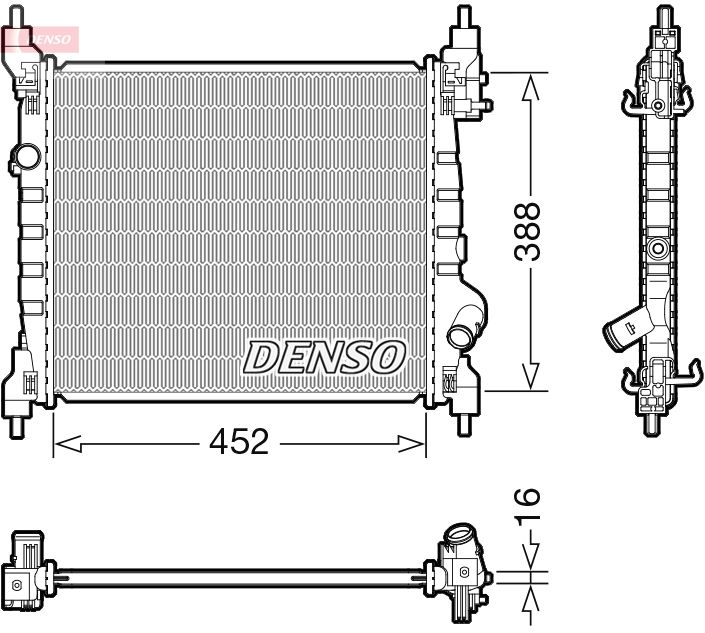 DRM15014 DENSO Радиатор, охлаждение двигателя