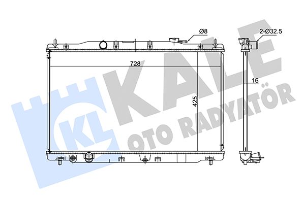 347735 KALE OTO RADYATÖR Радиатор, охлаждение двигателя