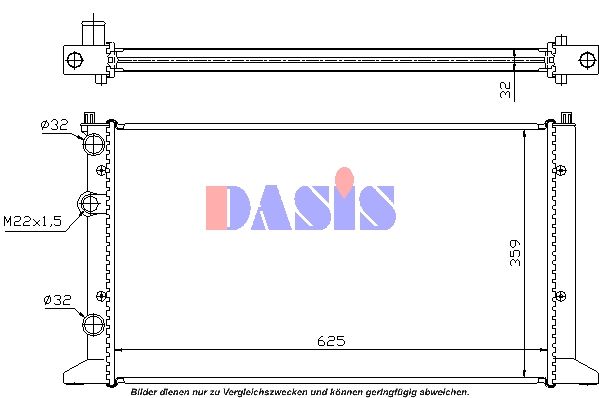 040012N AKS DASIS Радиатор, охлаждение двигателя