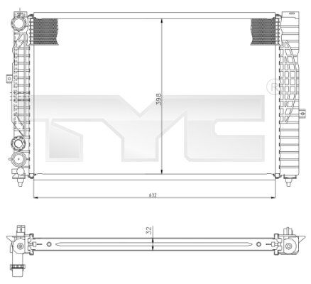 7020034 TYC Радиатор, охлаждение двигателя