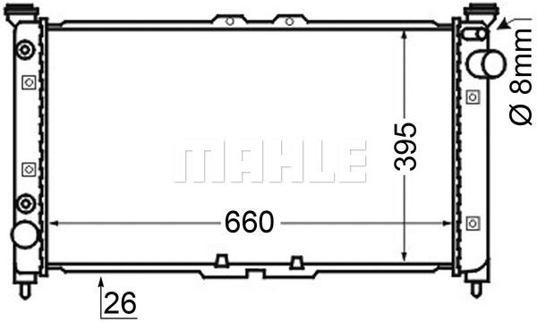 CR136000S MAHLE Радиатор, охлаждение двигателя