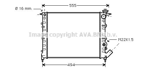 RT2109 AVA QUALITY COOLING Радиатор, охлаждение двигателя