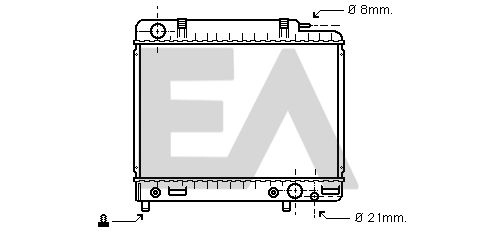 31R50025 EACLIMA Радиатор, охлаждение двигателя