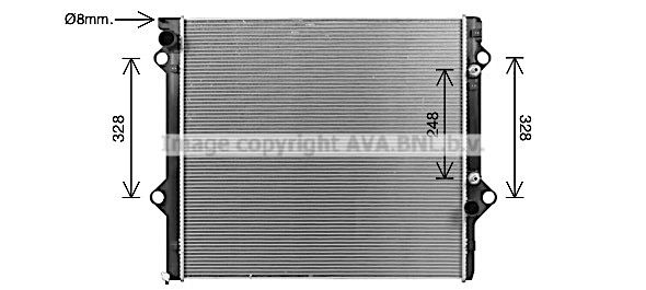 TO2767 AVA QUALITY COOLING Радиатор, охлаждение двигателя