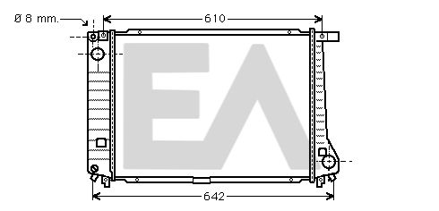 31R07047 EACLIMA Радиатор, охлаждение двигателя