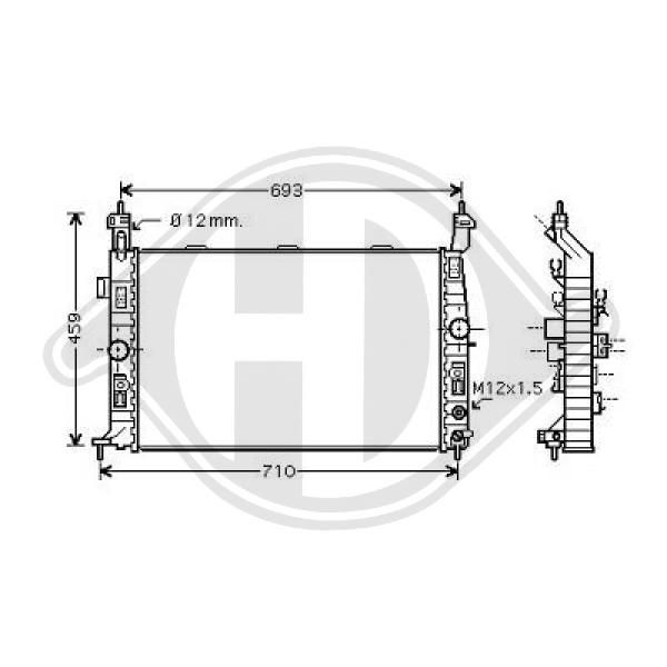 DCM2674 DIEDERICHS Радиатор, охлаждение двигателя