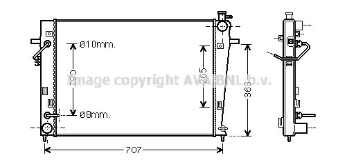 HY2247 AVA QUALITY COOLING Радиатор, охлаждение двигателя