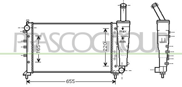 FT340R007 PRASCO Радиатор, охлаждение двигателя