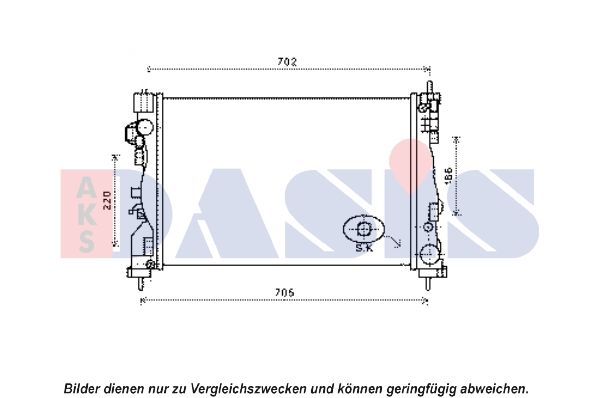 010017N AKS DASIS Радиатор, охлаждение двигателя