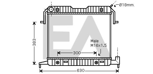 31R54055 EACLIMA Радиатор, охлаждение двигателя