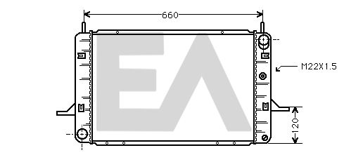 31R22040 EACLIMA Радиатор, охлаждение двигателя