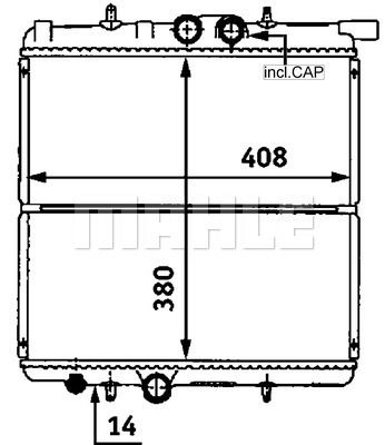 CR527000S MAHLE Радиатор, охлаждение двигателя