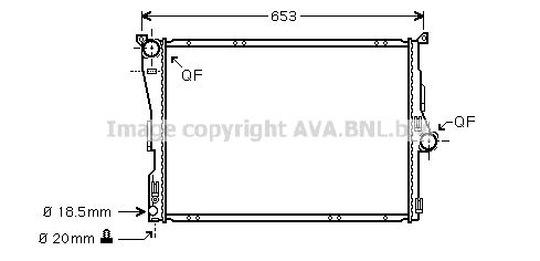 BWA2291 AVA QUALITY COOLING Радиатор, охлаждение двигателя