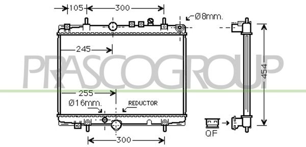 CI520R010 PRASCO Радиатор, охлаждение двигателя