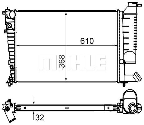 CR849000S MAHLE Радиатор, охлаждение двигателя