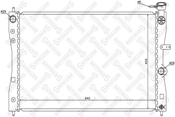 1026695SX STELLOX Радиатор, охлаждение двигателя