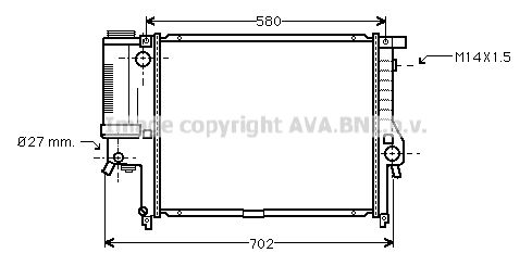 BW2142 AVA QUALITY COOLING Радиатор, охлаждение двигателя