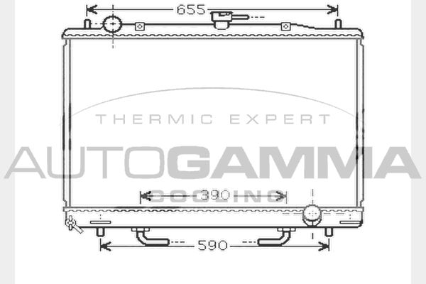 104293 AUTOGAMMA Радиатор, охлаждение двигателя