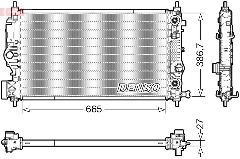 DRM20126 DENSO Радиатор, охлаждение двигателя