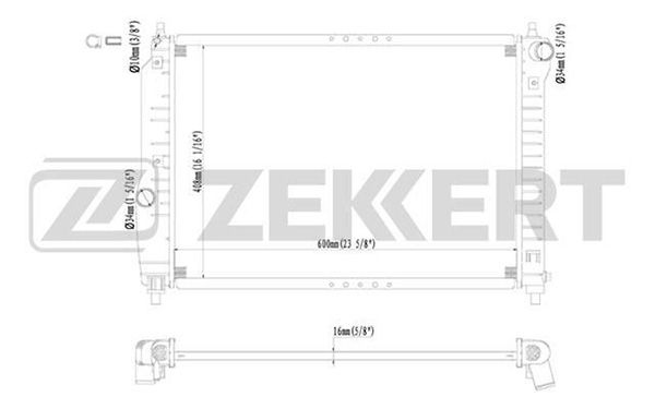 MK1201 ZEKKERT Радиатор, охлаждение двигателя