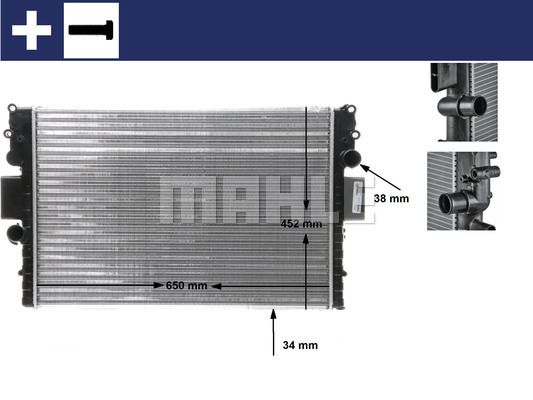 CR1551000S MAHLE Радиатор, охлаждение двигателя