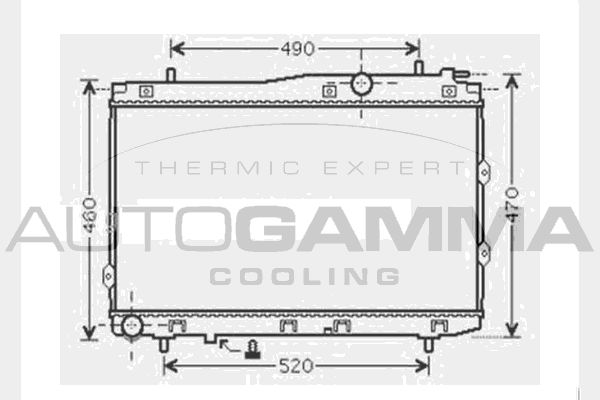 104594 AUTOGAMMA Радиатор, охлаждение двигателя