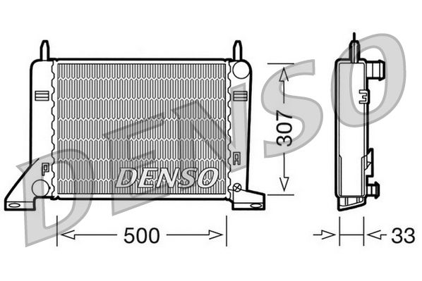 DRM10022 DENSO Радиатор, охлаждение двигателя