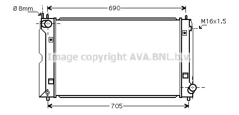 TOA2386 AVA QUALITY COOLING Радиатор, охлаждение двигателя