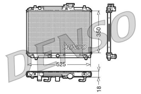 DRM47002 DENSO Радиатор, охлаждение двигателя