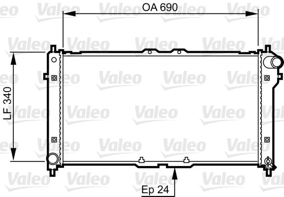 731466 VALEO Радиатор, охлаждение двигателя