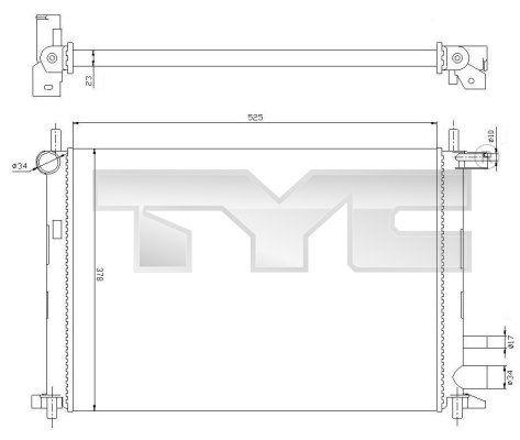 7100054 TYC Радиатор, охлаждение двигателя