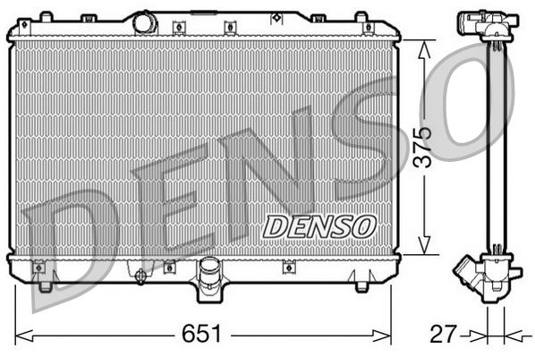 DRM47022 DENSO Радиатор, охлаждение двигателя