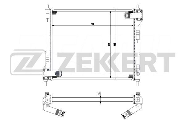 MK1537 ZEKKERT Радиатор, охлаждение двигателя