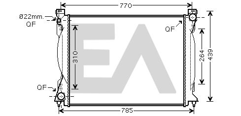 31R02048 EACLIMA Радиатор, охлаждение двигателя