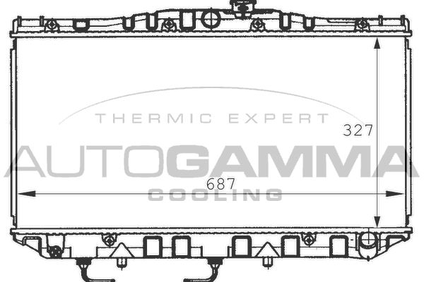 100989 AUTOGAMMA Радиатор, охлаждение двигателя