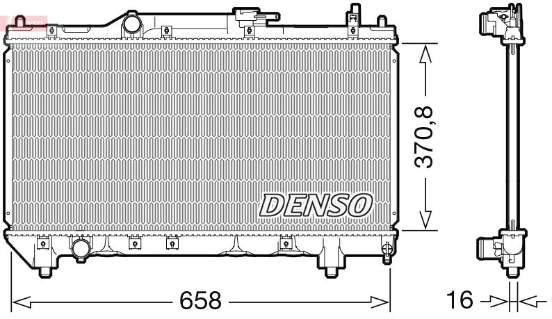 DRM50117 DENSO Радиатор, охлаждение двигателя