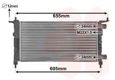 37002261 VAN WEZEL Радиатор, охлаждение двигателя