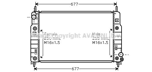 FD2223 AVA QUALITY COOLING Радиатор, охлаждение двигателя